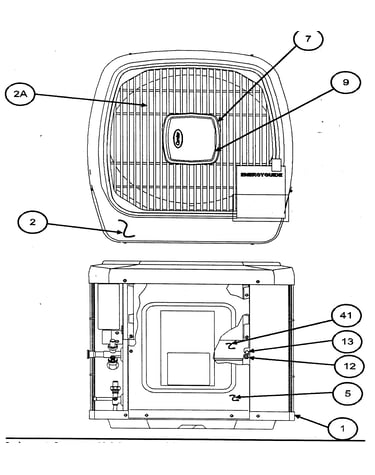 Outlet grille/top cover