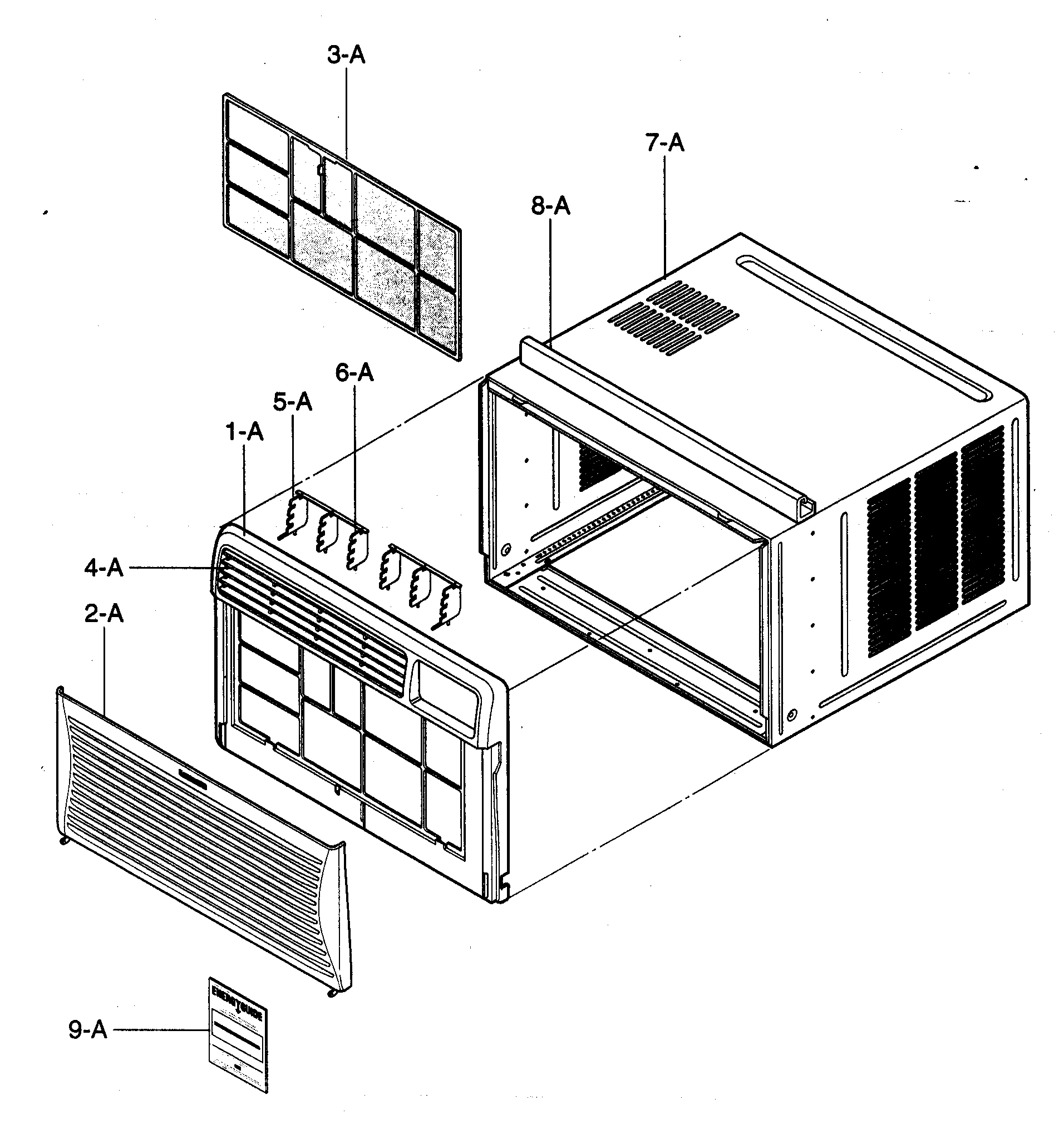 Cabinet/front grille assy