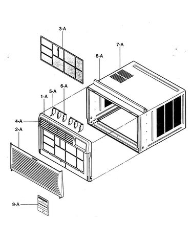 Cabinet/front grille assy