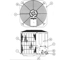 Carrier 38CKC024 SERIES300 outlet grille/top cover diagram