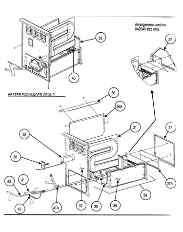 Heater exchanger group