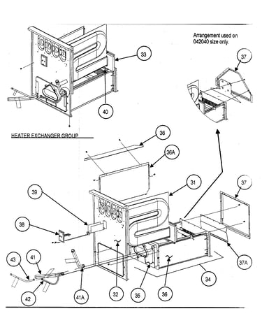 Heater exchanger group