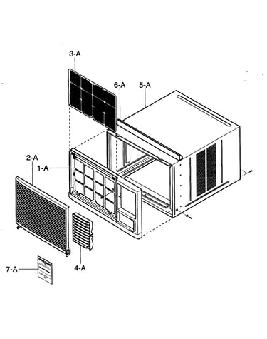 Cabinet/front grille assy