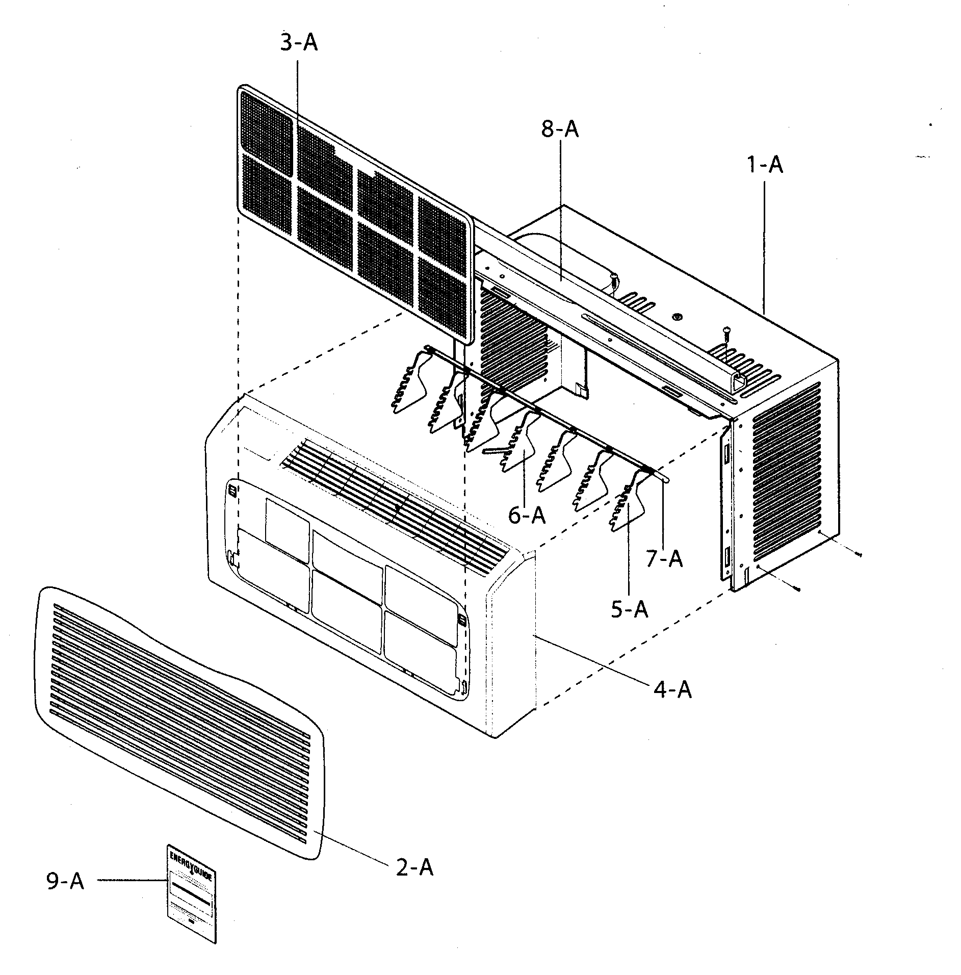Cabinet/front grille assy