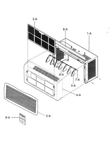 Cabinet/front grille assy