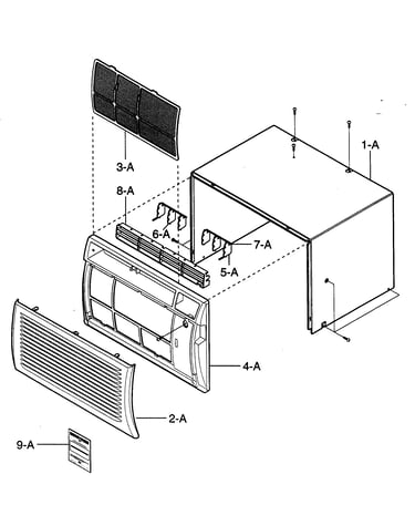 Cabinet/front grille assy