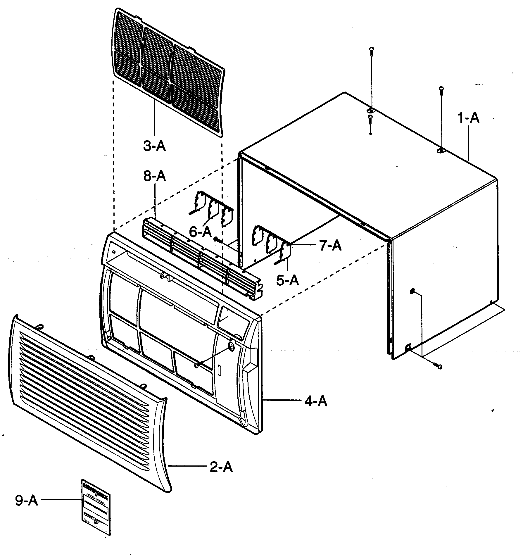 Cabinet/front grille assy