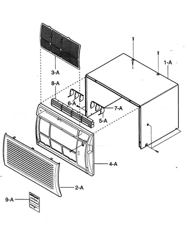 Cabinet/front grille assy