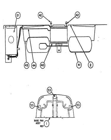 Fan blade/pan base