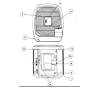 Carrier 38YZA018 SERIES310 outlet grille/top cover diagram