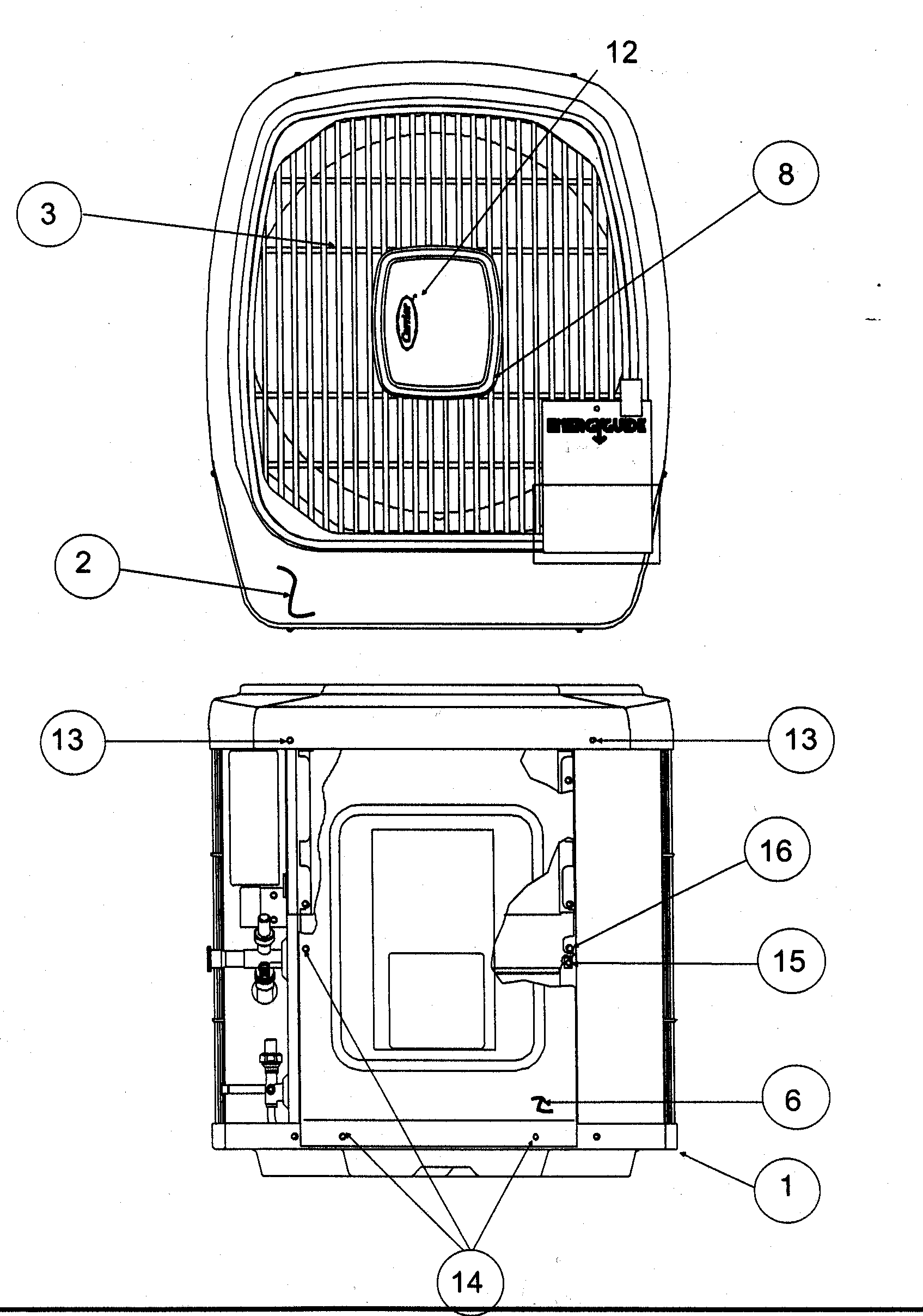 Outlet grille/top cover