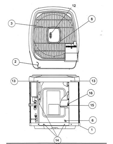 Outlet grille/top cover