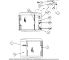 Carrier 38YZA018 SERIES310 inlet grille/service panel diagram