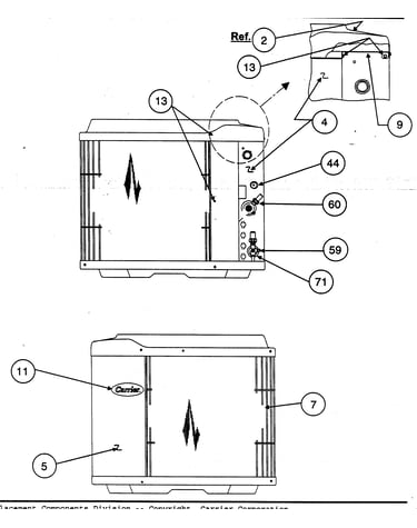Inlet grille/service panel