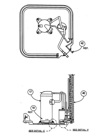 Condenser coil/compressor