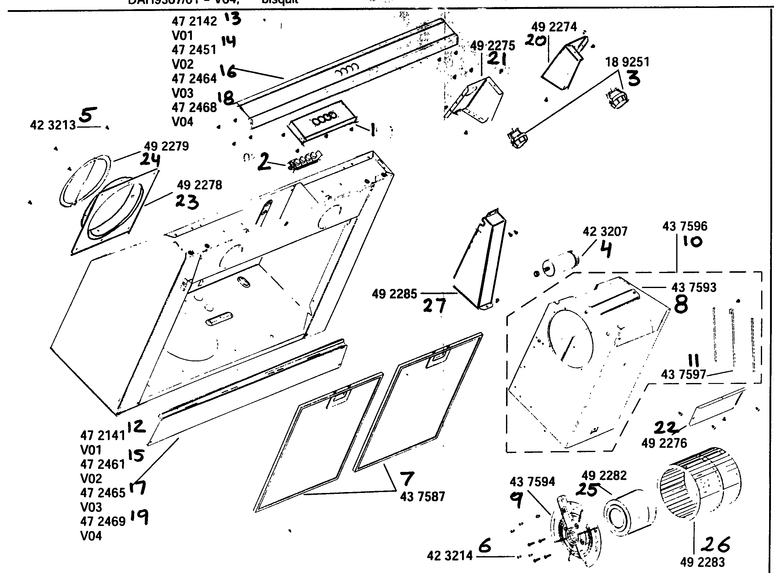 Range hood assy