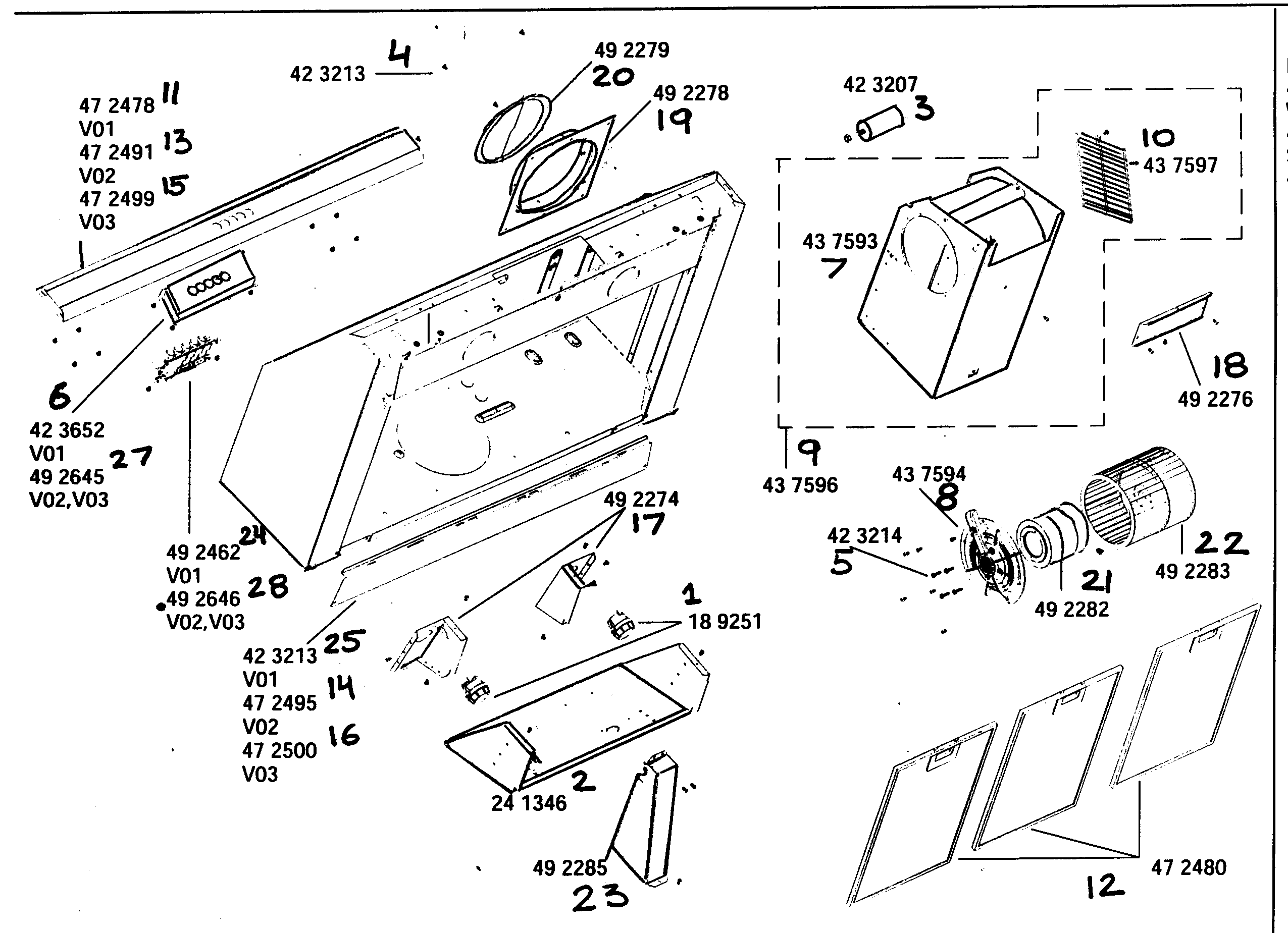 Range hood assy