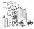 Bosch HES255U range structure shelves diagram