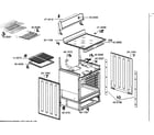Bosch HES252U range panels shelves diagram