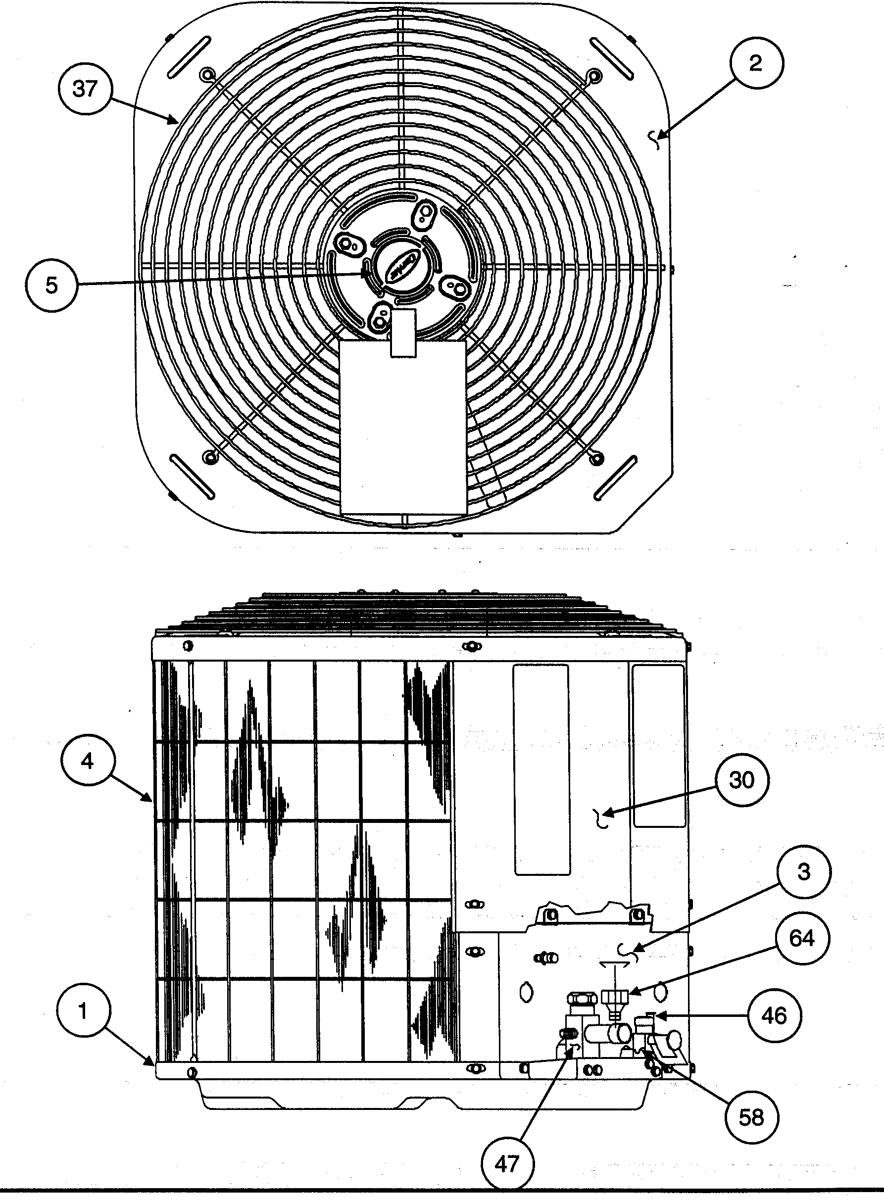 Outlet grille/top cover