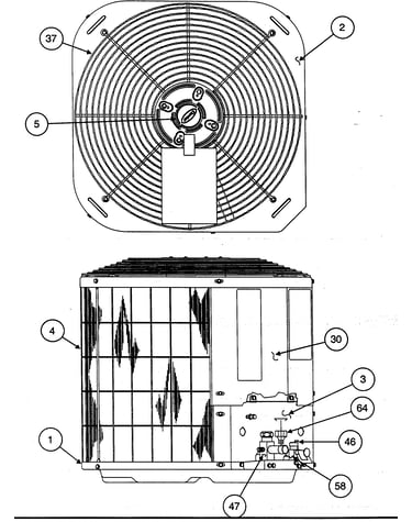 Outlet grille/top cover