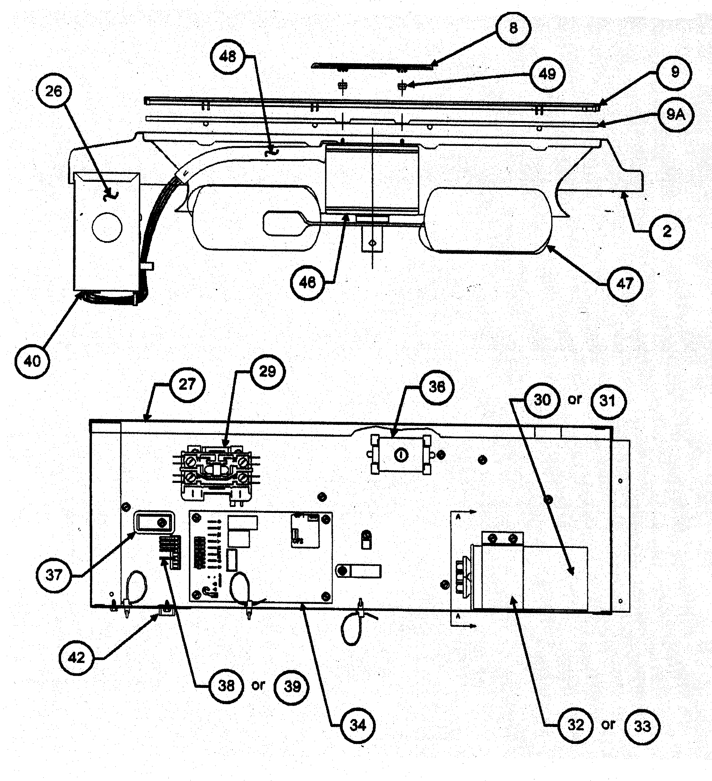 Fan/control asy