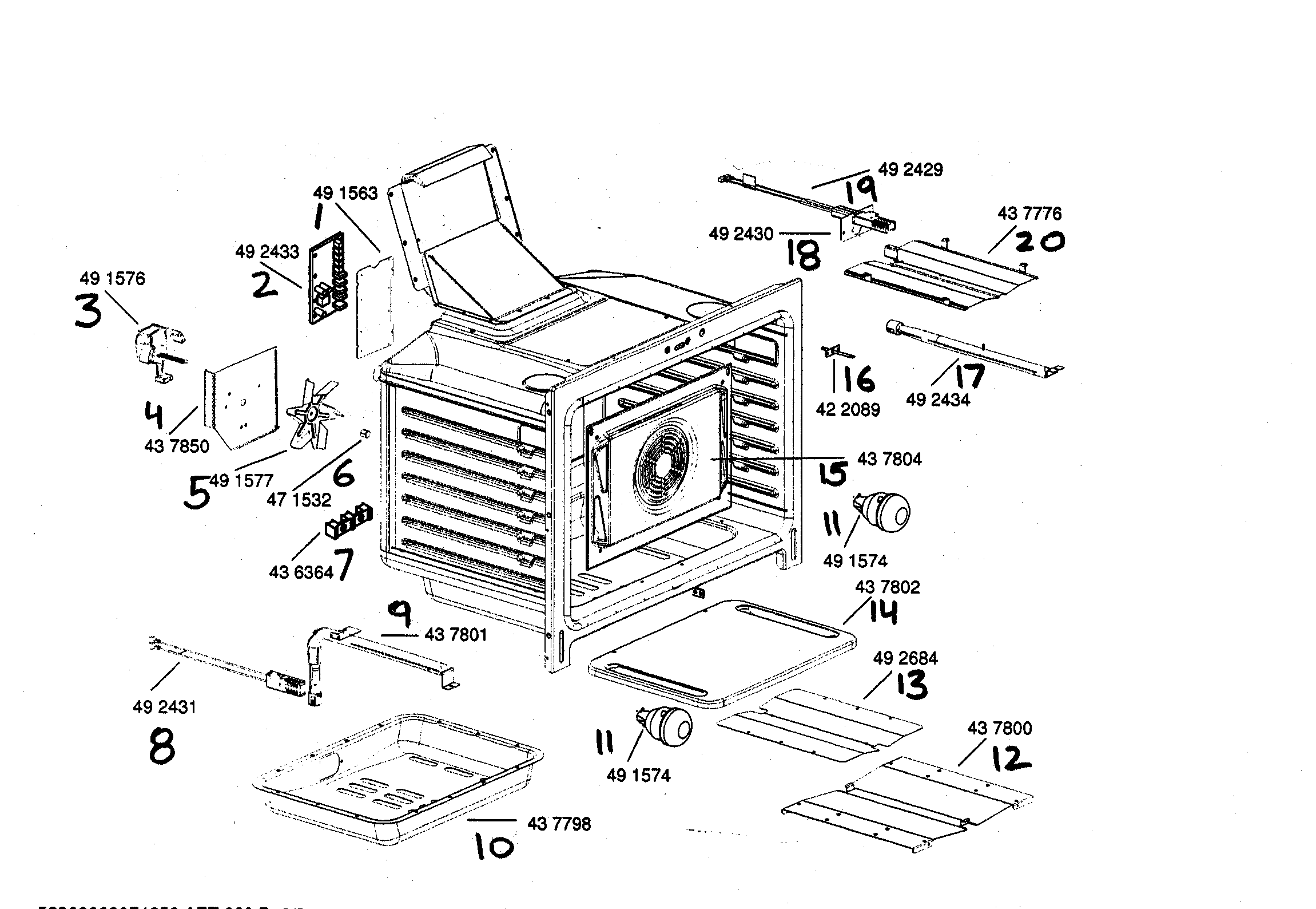 Oven cavity asy