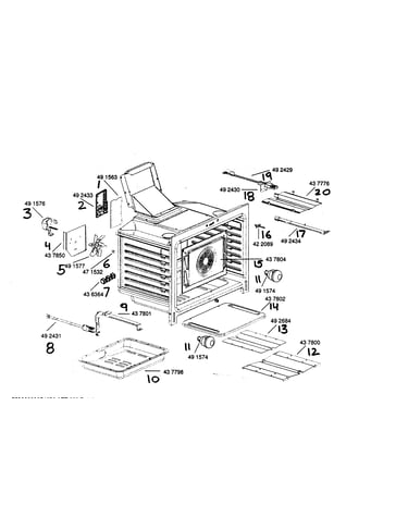 Oven cavity asy