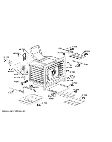Oven cavity asy