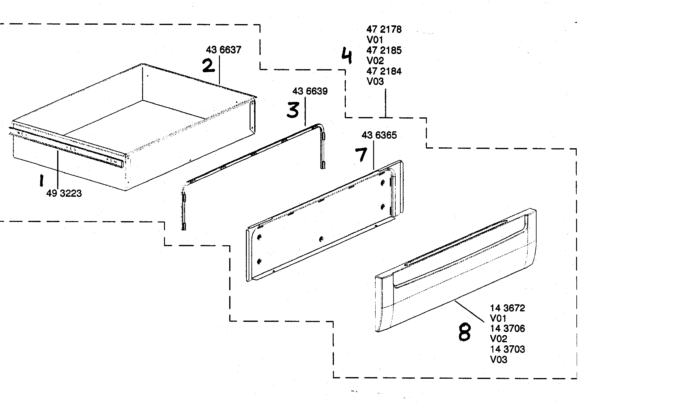Warming drawer assy
