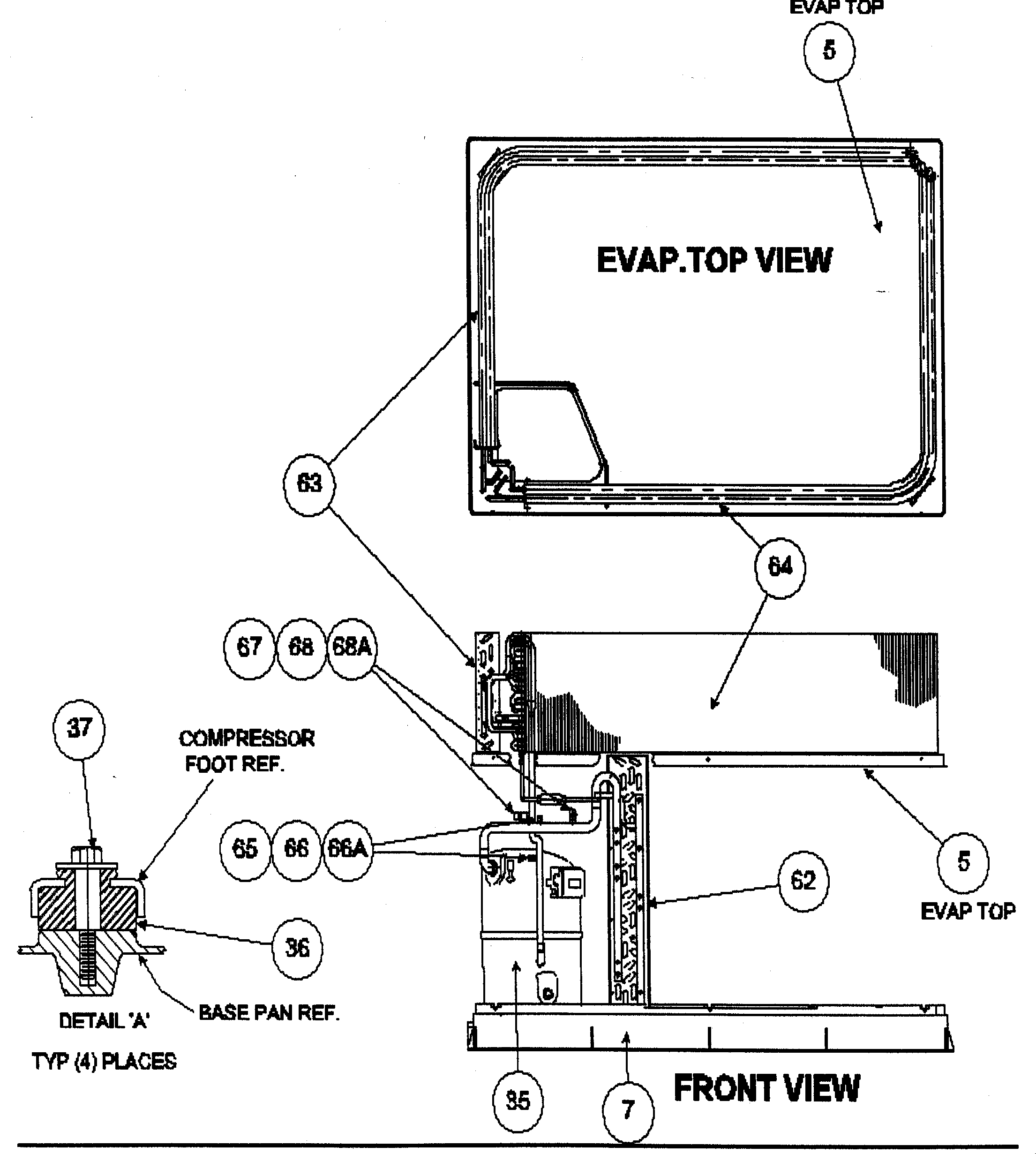 Evap top view