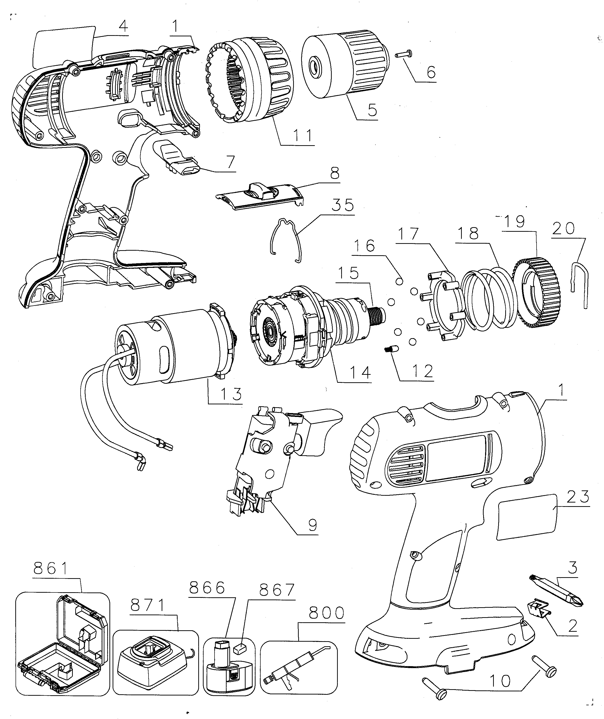 Drill assy