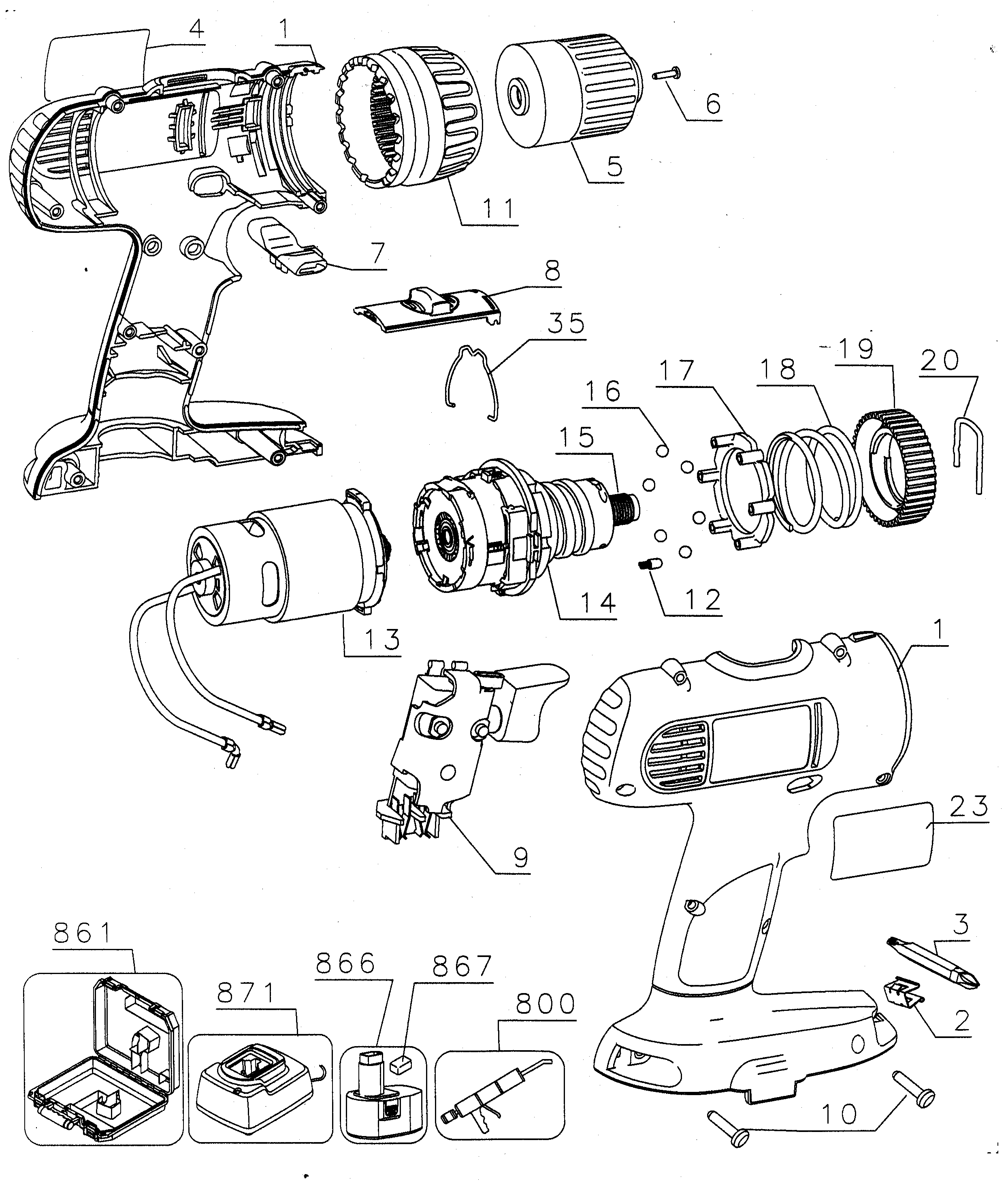 Drill assy
