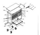 Craftsman 706597221 tool cart diagram