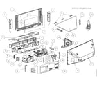 Hitachi 42V515 cabinet parts diagram