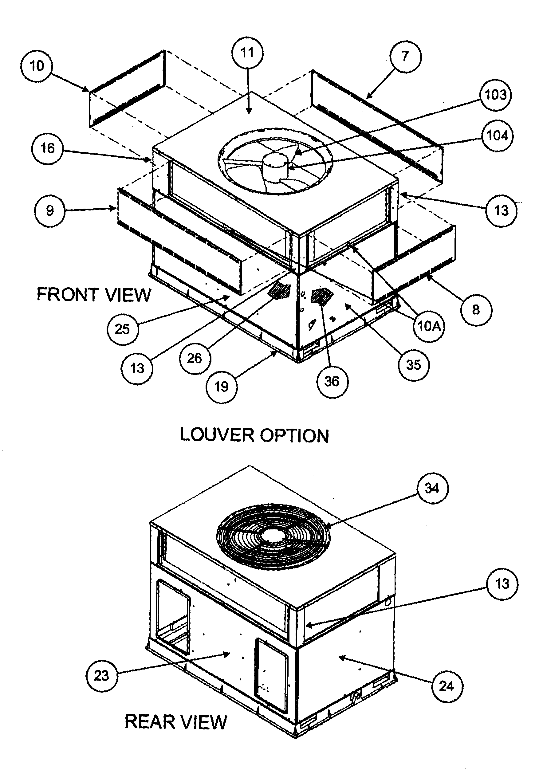 Front view/rear view