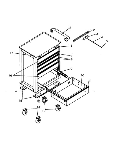6 drawer roll away