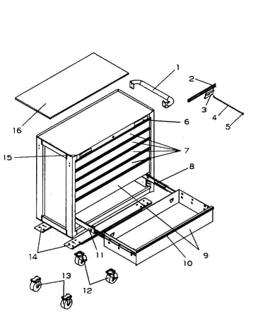 6 drawer roll away