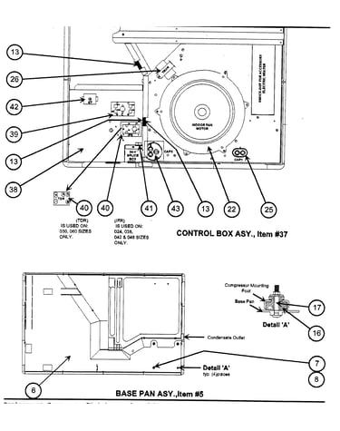 Control box/base pan assy