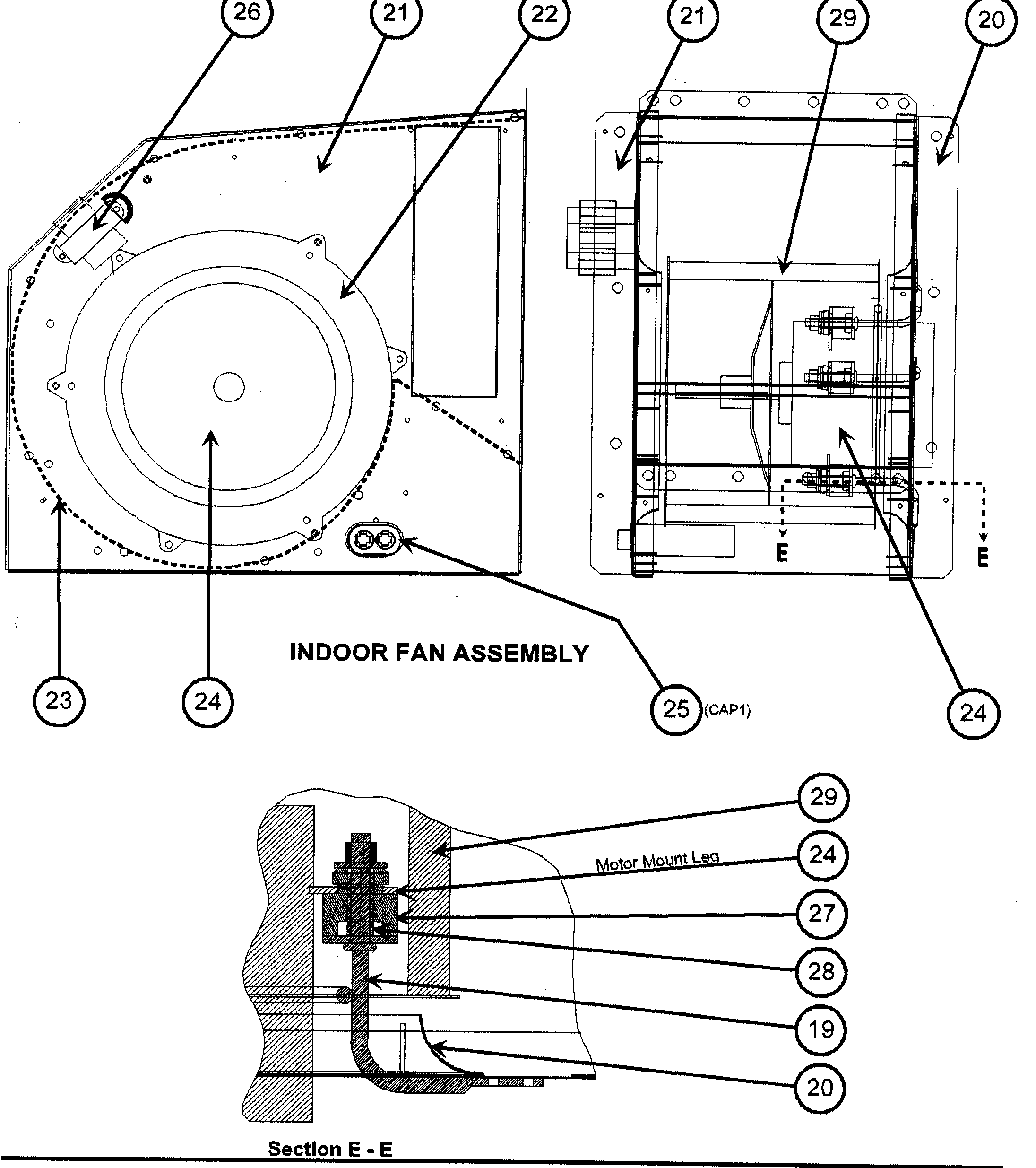 Indoor fan assy