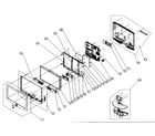 Samsung LN-R268W cabinet parts diagram