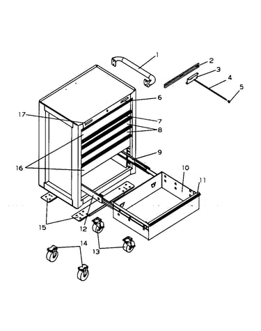 6 drawer roll away