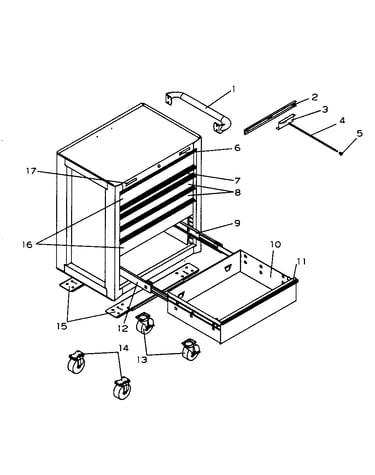 8 drawer roll away