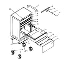 Craftsman 706593901 5 drawer roll away/panel diagram