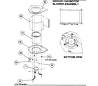Carrier 50JX042300 indoor fan motor/blower assy/bottom view diagram