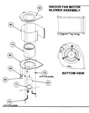 Indoor fan motor/blower assy/bottom view