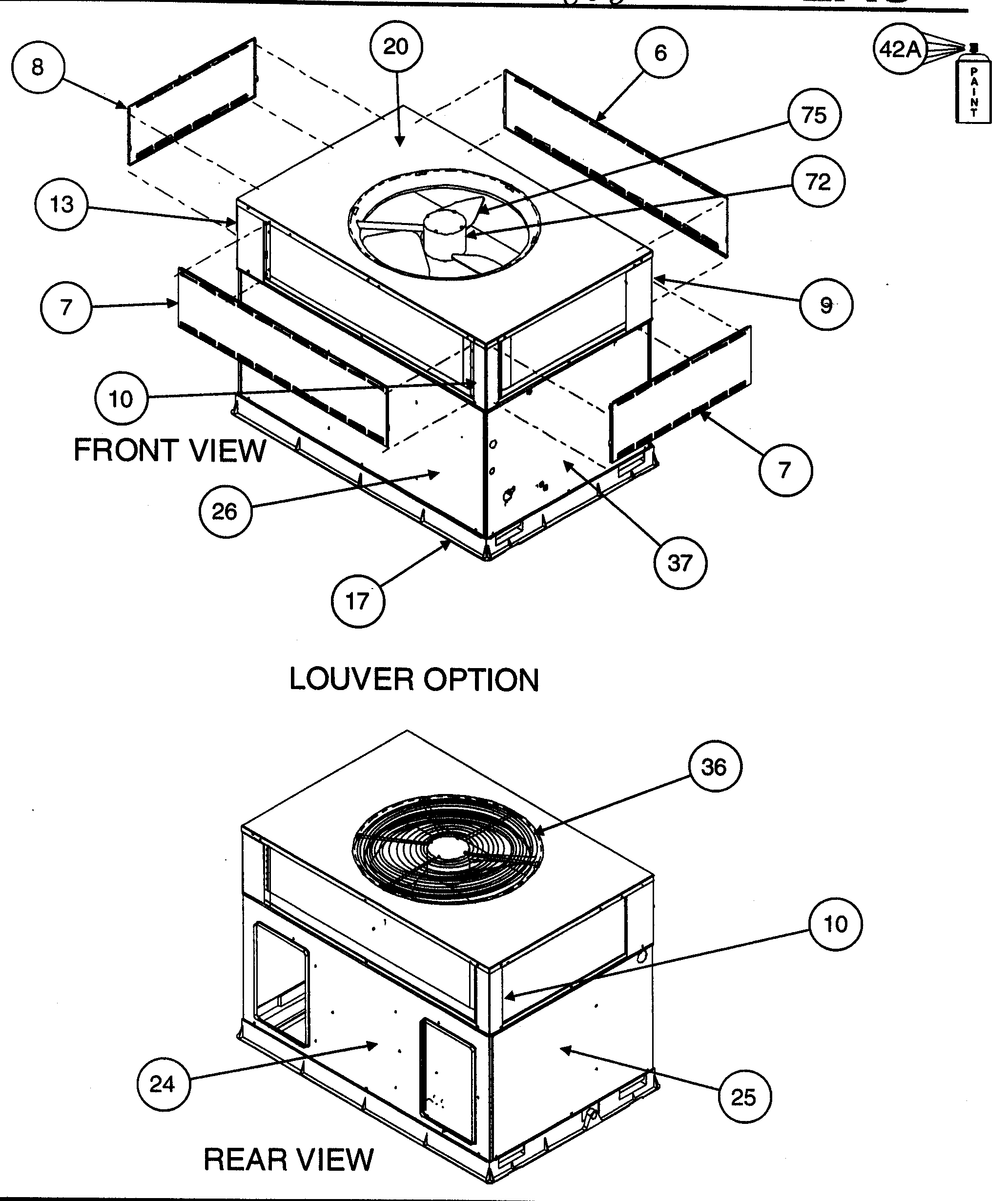 FRONT VIEW/GRILLE OPTION/REAR VIEW