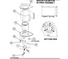 Carrier 50JX060300 indoor fan motor/blower assy/bottom view diagram