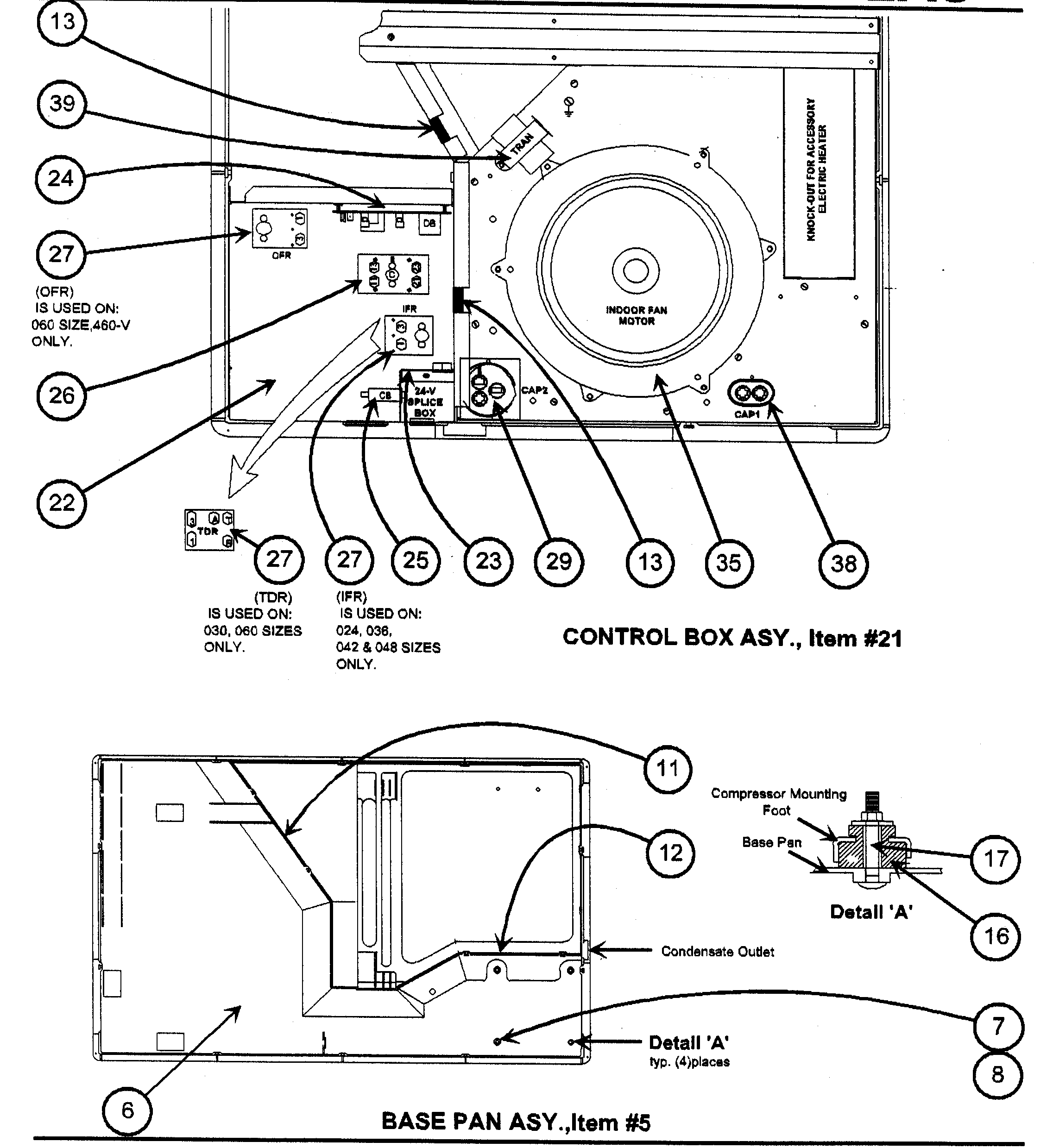 Control box assy/base pan assy