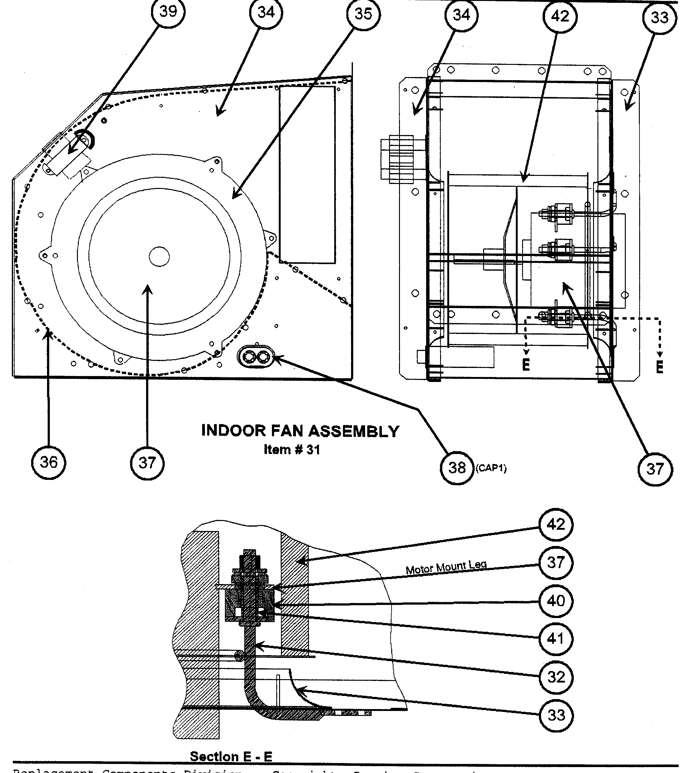 Indoor fan assy